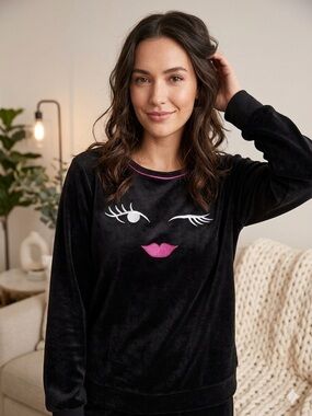 kate spade black sweater with pink label